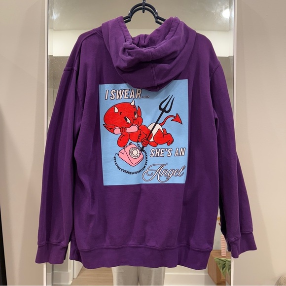 Hazel Boutique Tops - Hazel Boutique x Evil Genius I Swear She’s an Angel Hoodie